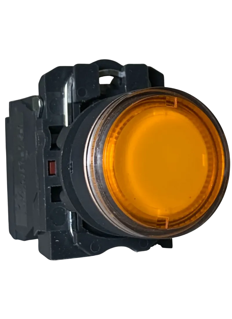 Illuminated Push Button 220VAC Protected LEDs Yellow 1N/O + 1N/C