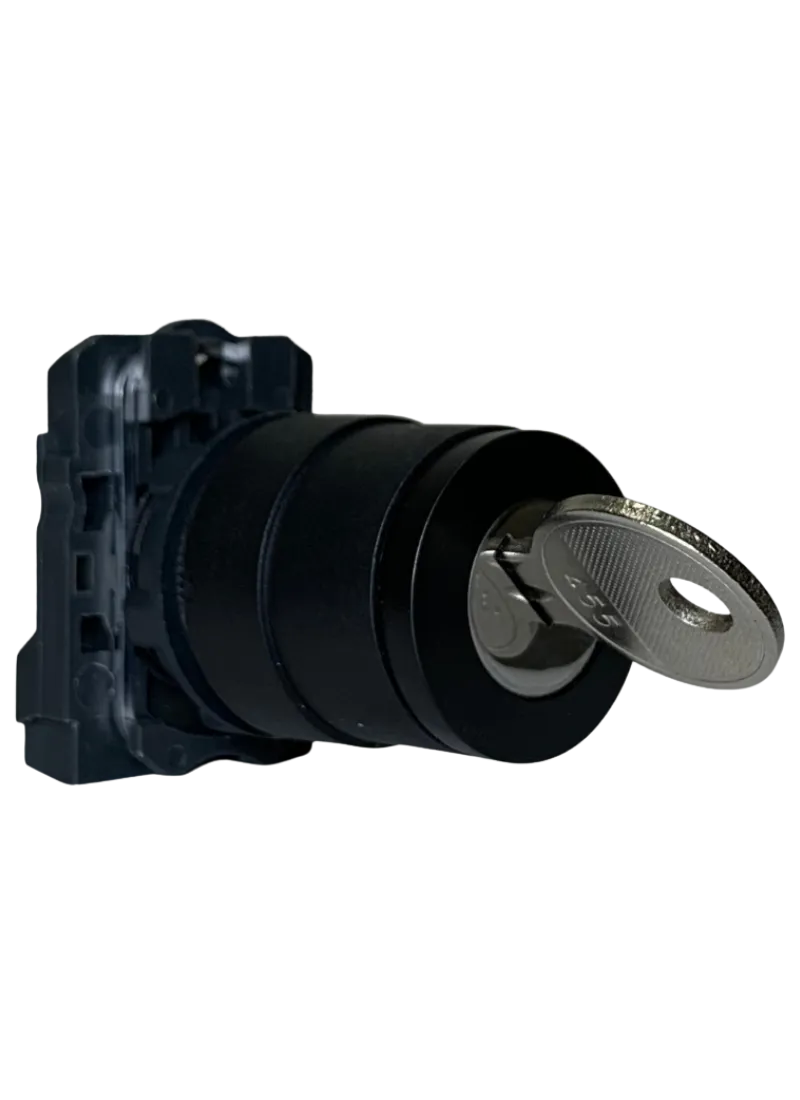 Selector Switches 2 Positions Stay Put Key 1N/O Black