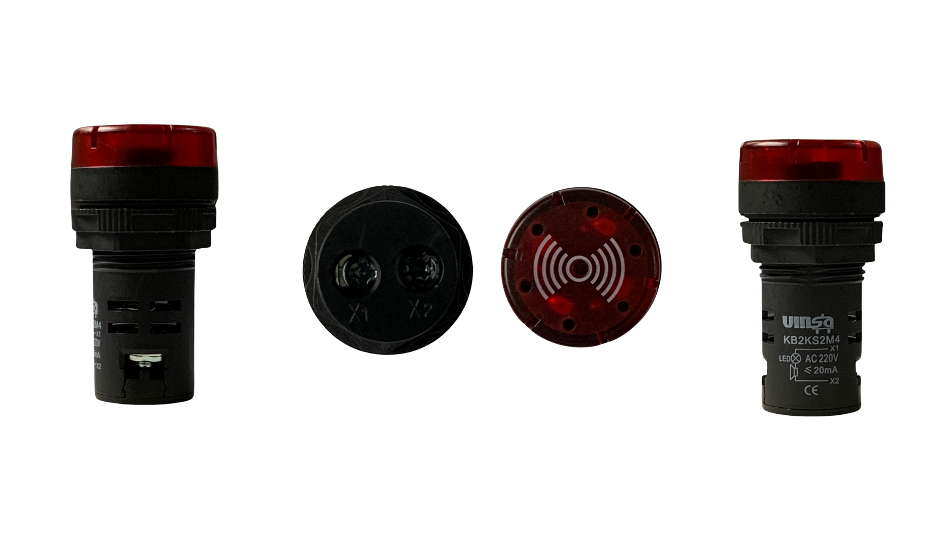 Flashing buzzer Red 220VAC