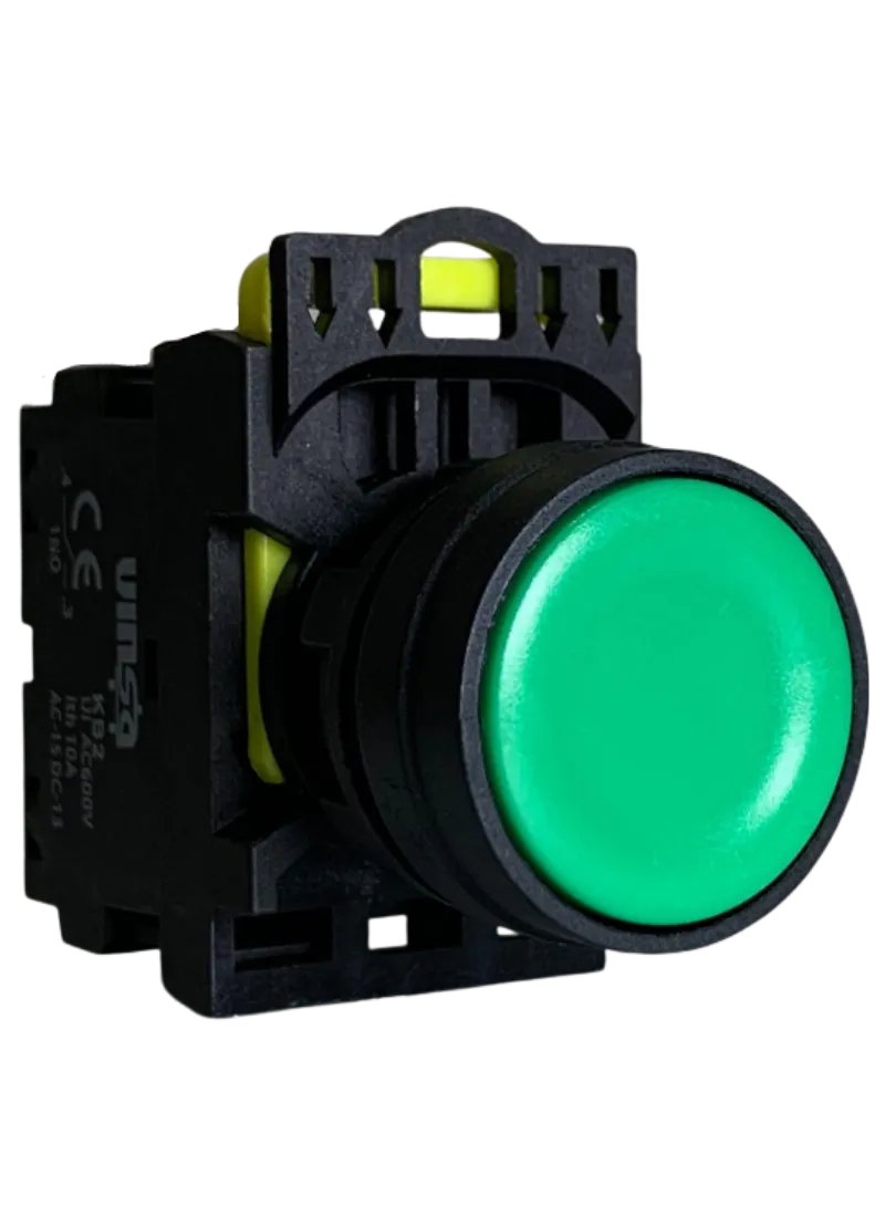 Push Button Momentary Green 1N/O