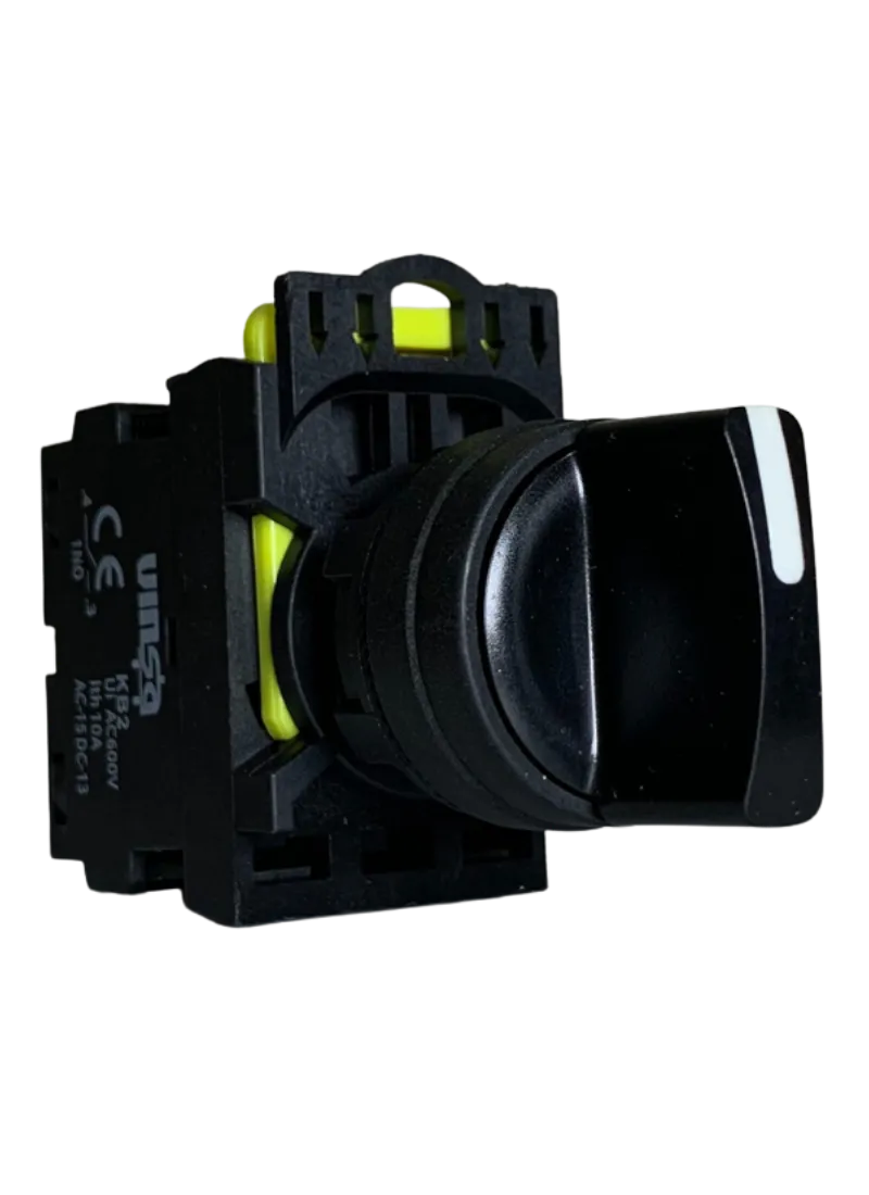 Selector Switches 3 Position Spring Return Black 2N/O