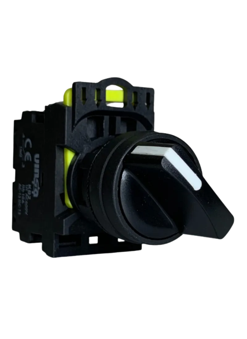 Selector Switches 2 Position Spring Return Black 1N/O