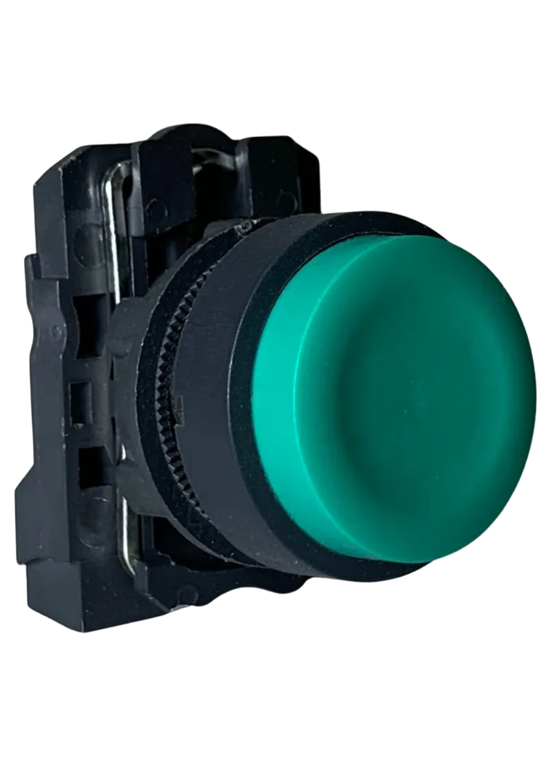 Extended Flush Button KB5AE31 Green 1N/O