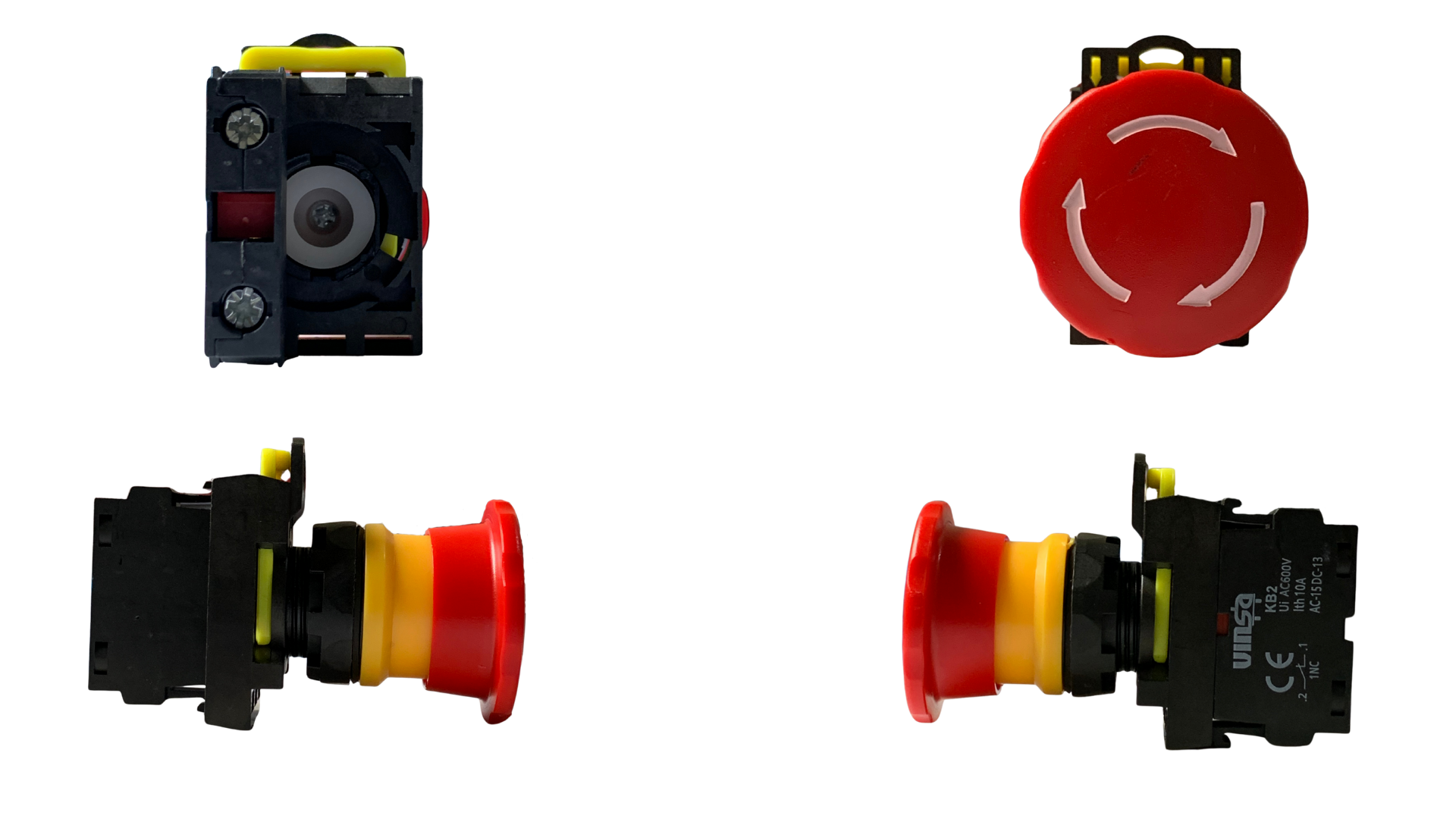 Emergency Stop Push Button Twist Release Red 1N/C